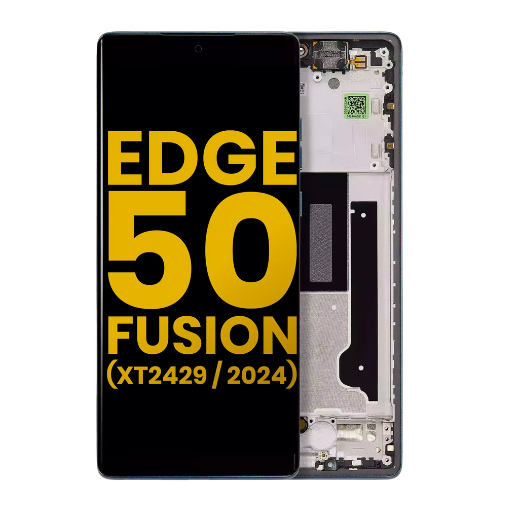 OLED-Display mit Rahmen für Motorola Edge 50 Fusion 5G Refurbished Forest Blue