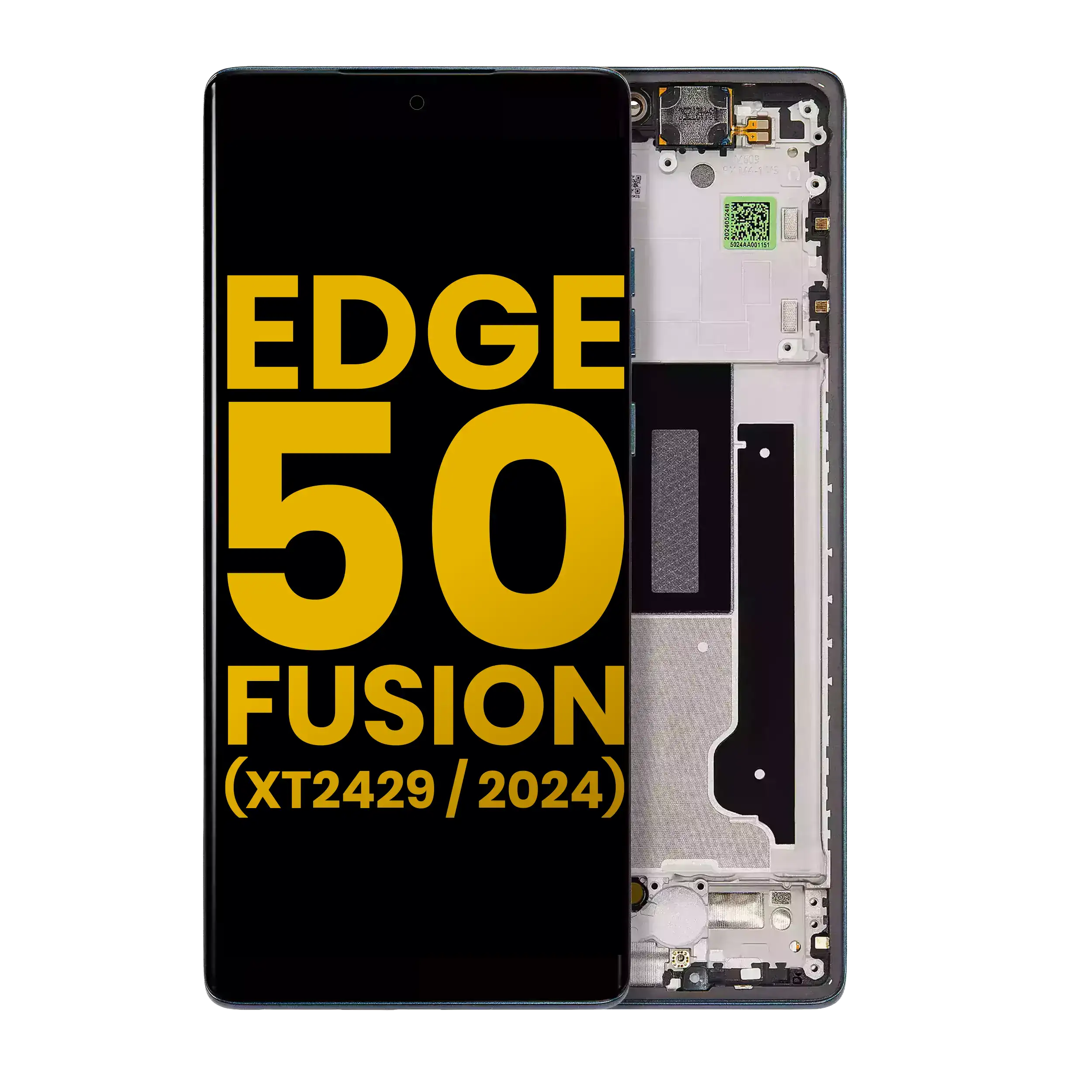 OLED-Display mit Rahmen für Motorola Edge 50 Fusion 5G Refurbished Forest Blue