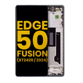 OLED-Display mit Rahmen für Motorola Edge 50 Fusion 5G Refurbished Forest Blue
