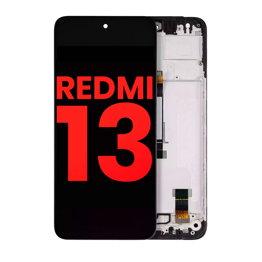 LCD-Komplettassembly mit Rahmen für Xiaomi Redmi 13/Note 13R (Aftermarket Plus)