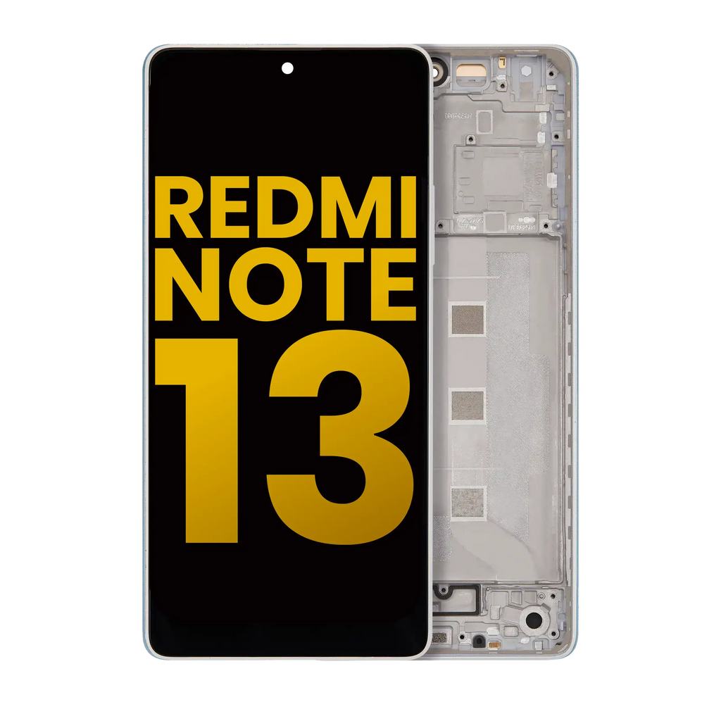 OLED Display Assembly with Frame for Xiaomi Redmi Note 13 5G (Refurbished) (White)