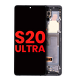 OLED-Display mit Rahmen für Samsung Galaxy S20 Ultra 5G (Aftermarket Plus) (Cosmic Gray)