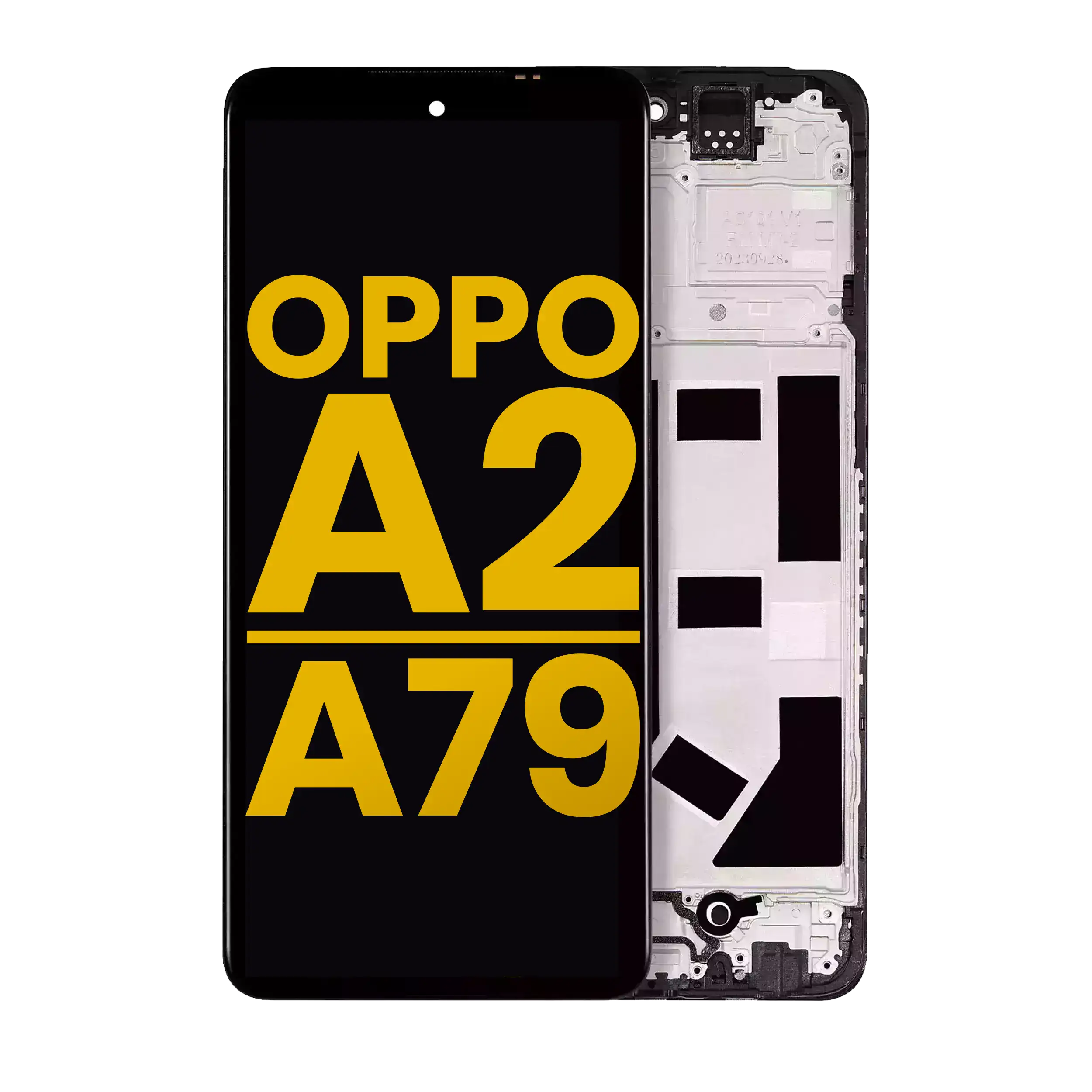 LCD-Display mit Rahmen für OPPO A2 5G / A79 5G (Refurbished) (Alle Farben)