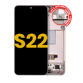 Refurbished OLED-Display mit Rahmen für Samsung Galaxy S22 Pink Gold