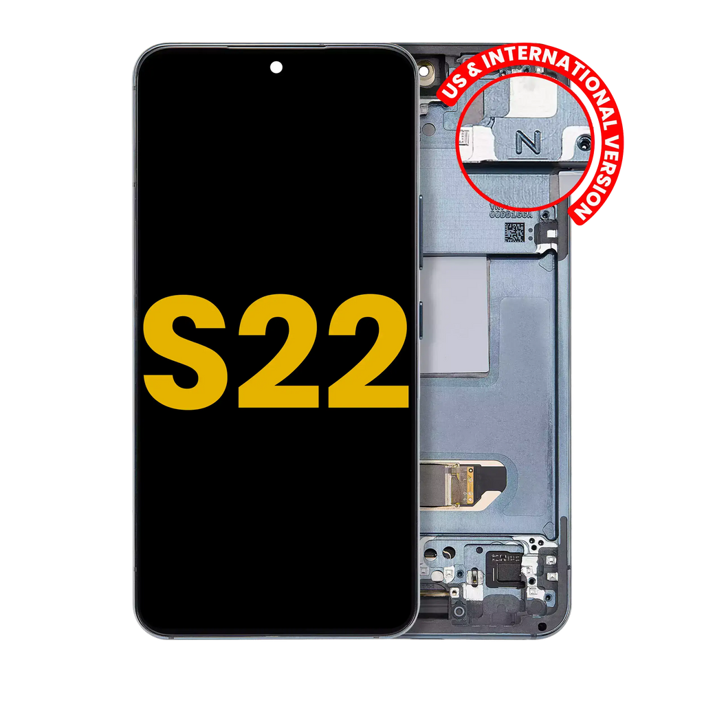 OLED-Display mit Rahmen Samsung Galaxy S22 Grün Refurbished