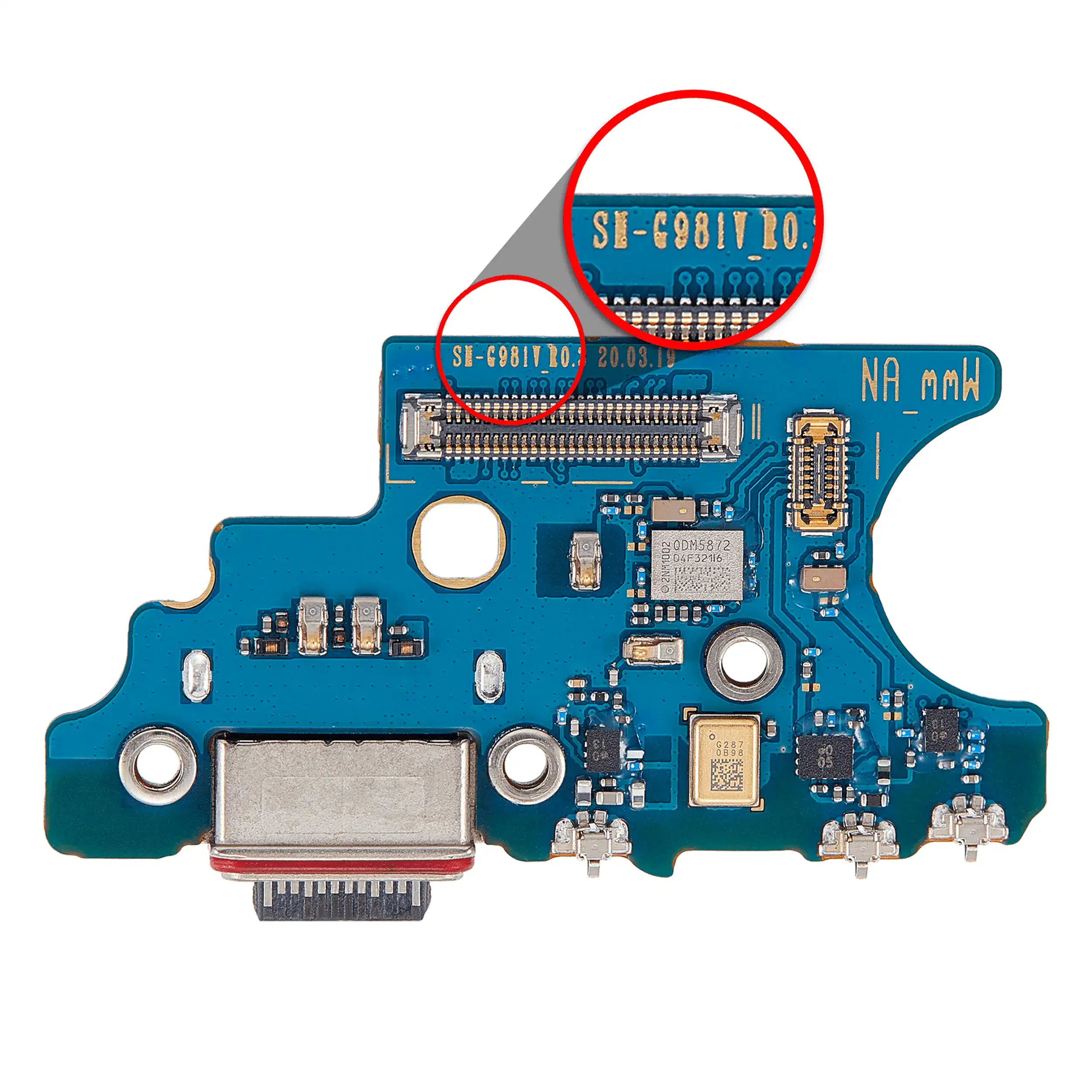 Ladebuchse mit Platine für Samsung Galaxy S20 5G UW (G981V) (Verizon) (Premium)