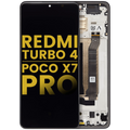 OLED-Display mit Rahmen Xiaomi Redmi Turbo 4/Poco X7 Pro Refurbished Schwarz