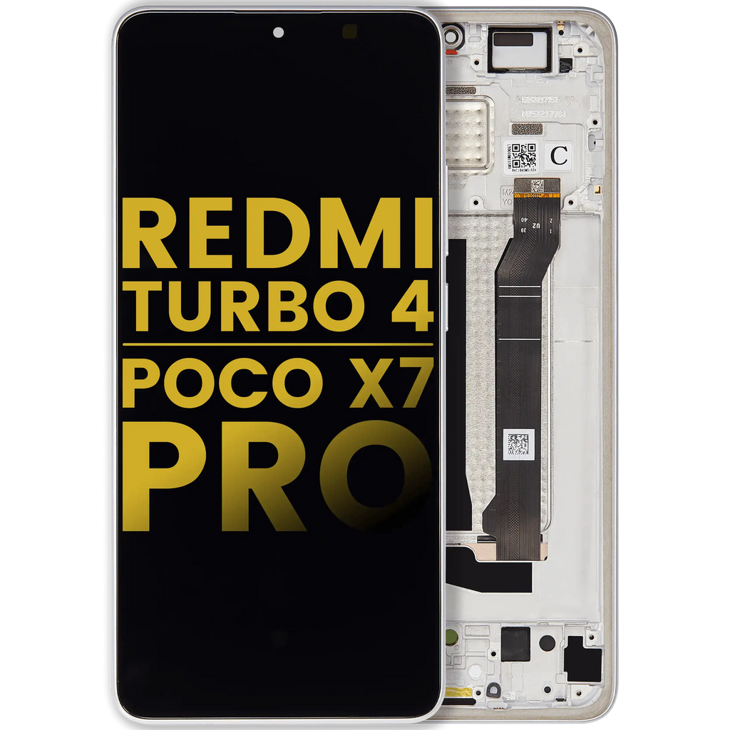 Xiaomi Redmi Turbo 4/Poco X7 Pro OLED-Display mit Rahmen (Refurbished) Weiß