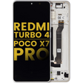 OLED Display with Frame for Xiaomi Redmi Turbo 4 / Xiaomi Poco X7 Pro (Refurbished) (White)
