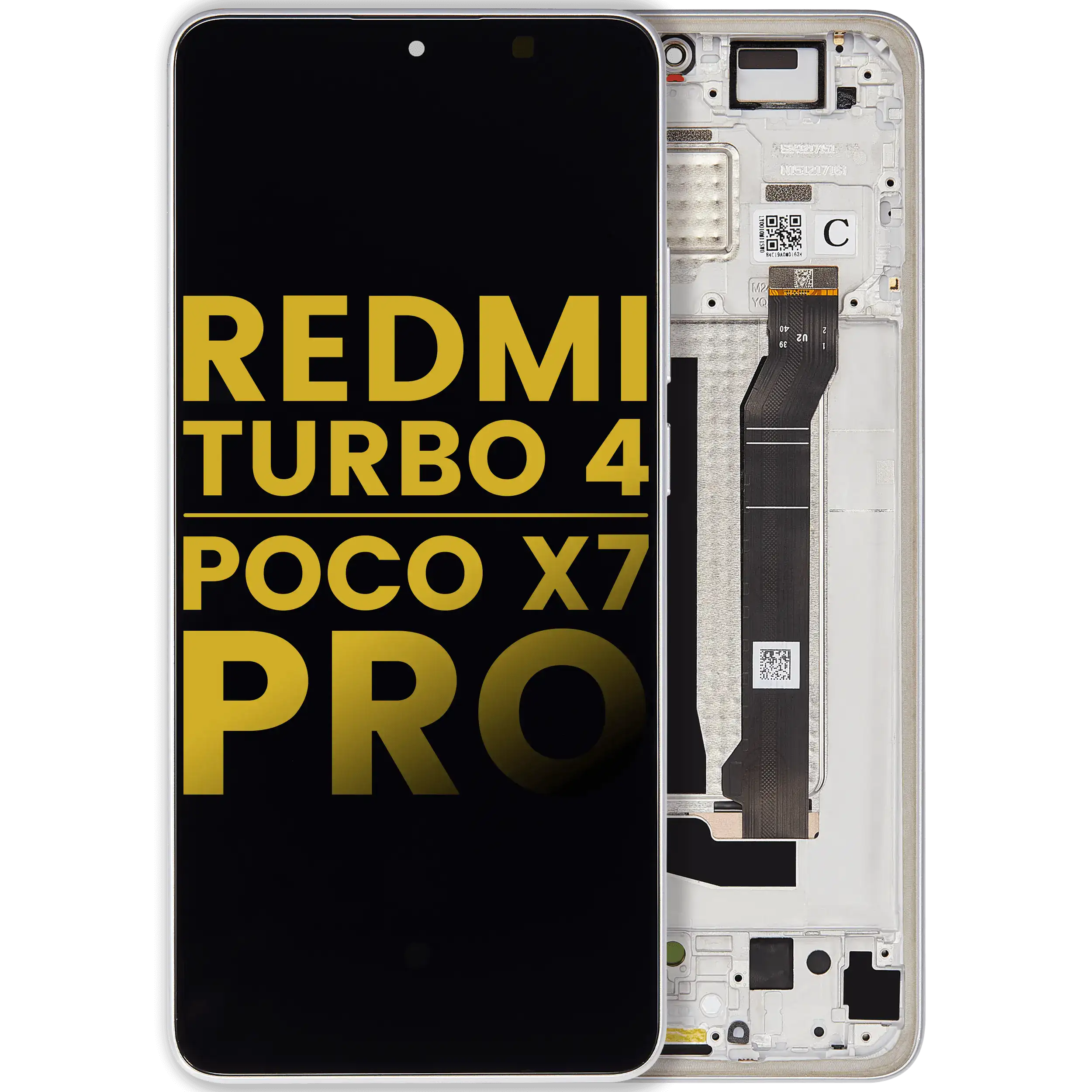 Xiaomi Redmi Turbo 4/Poco X7 Pro OLED-Display mit Rahmen (Refurbished) Weiß