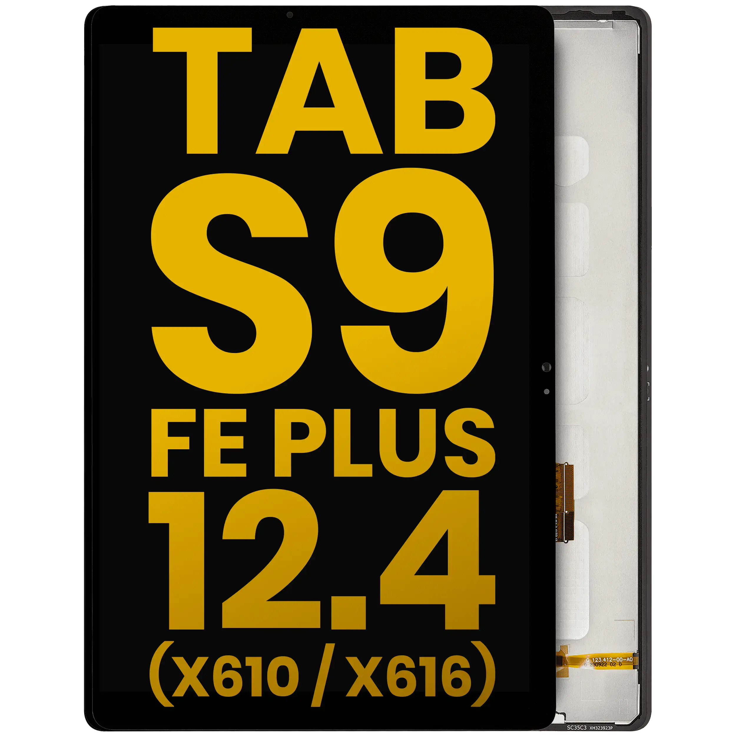 LCD-Display ohne Rahmen Samsung Tab S9 FE+ (X610/X616) Refurb. Schwarz