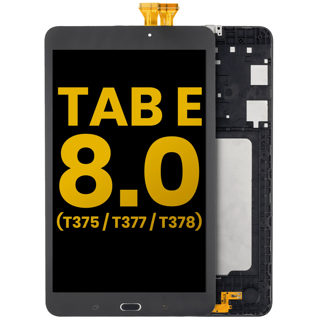 LCD-Display mit Rahmen Samsung Tab E 8.0 (2016) Generalüberholt Schwarz