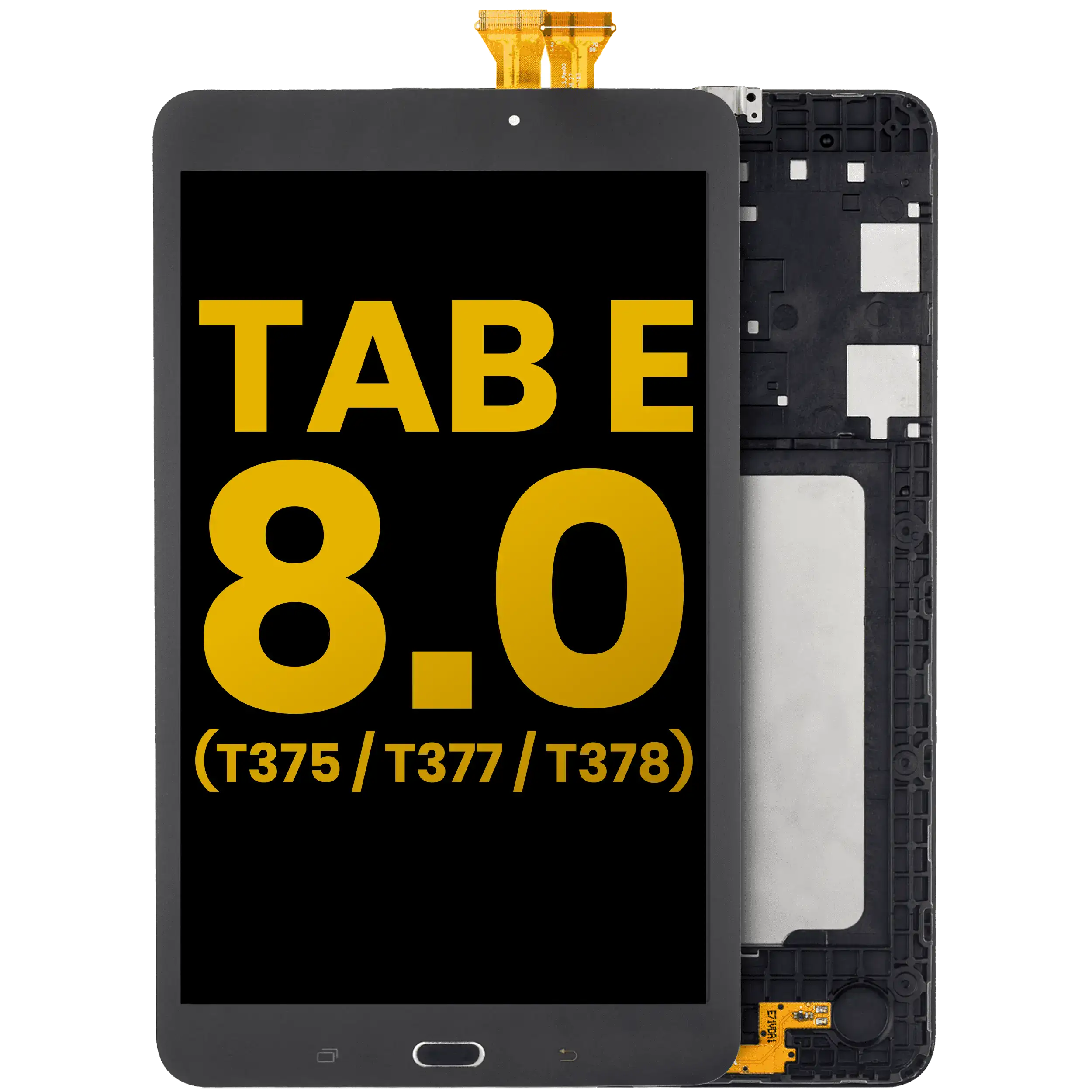 LCD-Display mit Rahmen Samsung Tab E 8.0 (2016) Generalüberholt Schwarz