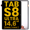 Frameless OLED display for Samsung Galaxy Tab S8 Ultra 14.6" (X900 / X906) (2022) (Refurbished) (Black)