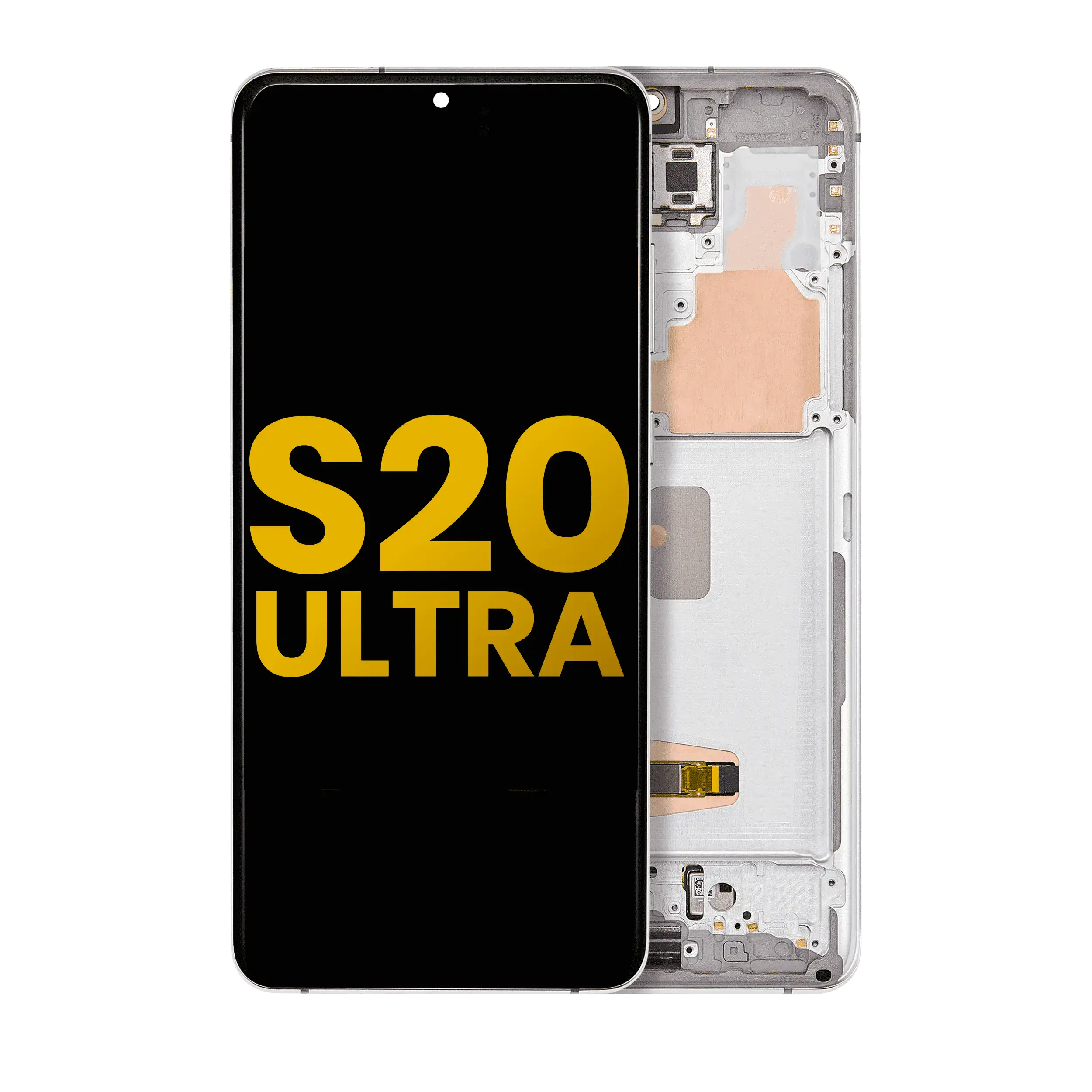 OLED-Display mit Rahmen Samsung Galaxy S20 Ultra Refurbished Cloud White