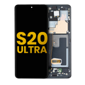 OLED-Display mit Rahmen für Samsung Galaxy S20 Ultra (Refurbished, Cosmic Black)