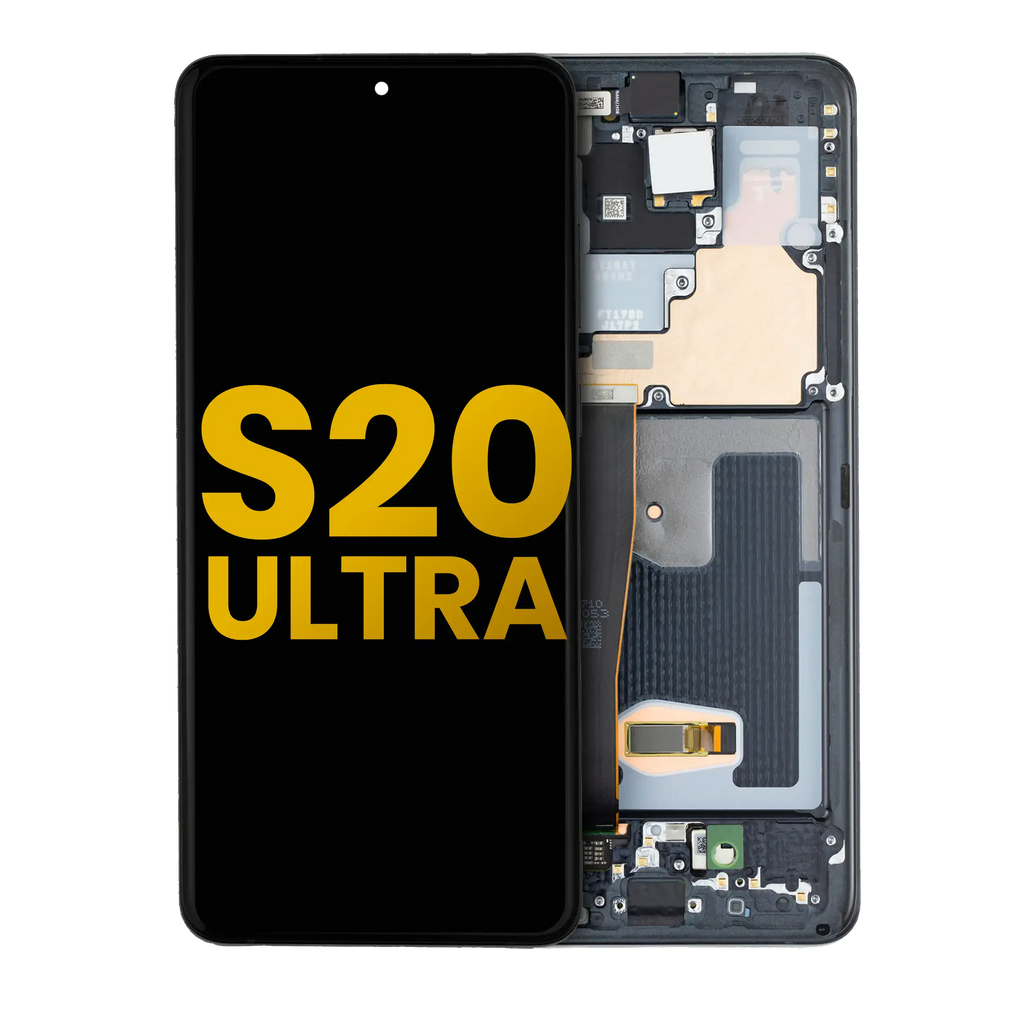 OLED Display with Frame for Samsung Galaxy S20 Ultra 5G (Refurbished) (Cosmic Black)