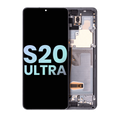 OLED-Display mit Rahmen für Samsung Galaxy S20 Ultra 5G (Svc Pack) - Cosmic Gray