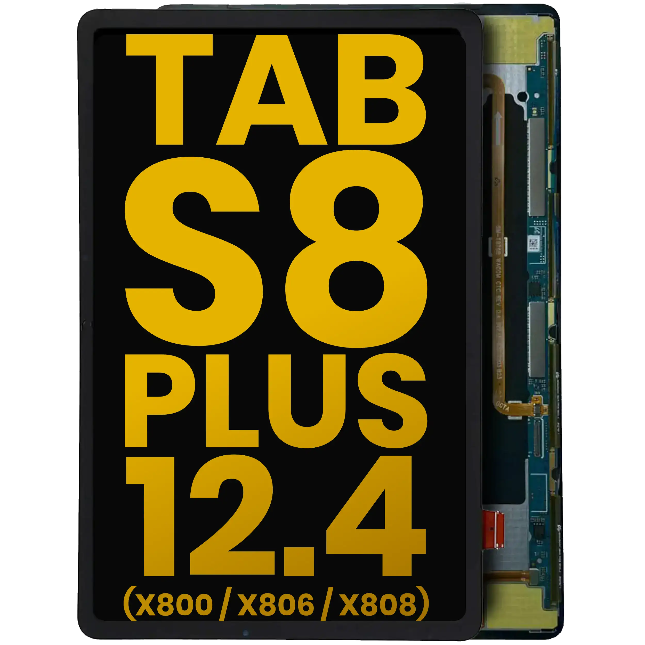 Frameless OLED Display for Samsung Galaxy Tab S8 Plus 12.4" (X800/X806/X808) (2022) Refurbished Black
