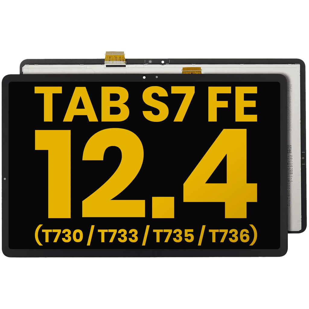 LCD-Display ohne Rahmen Samsung Tab S7 FE 12.4" Generalüberholt Schwarz
