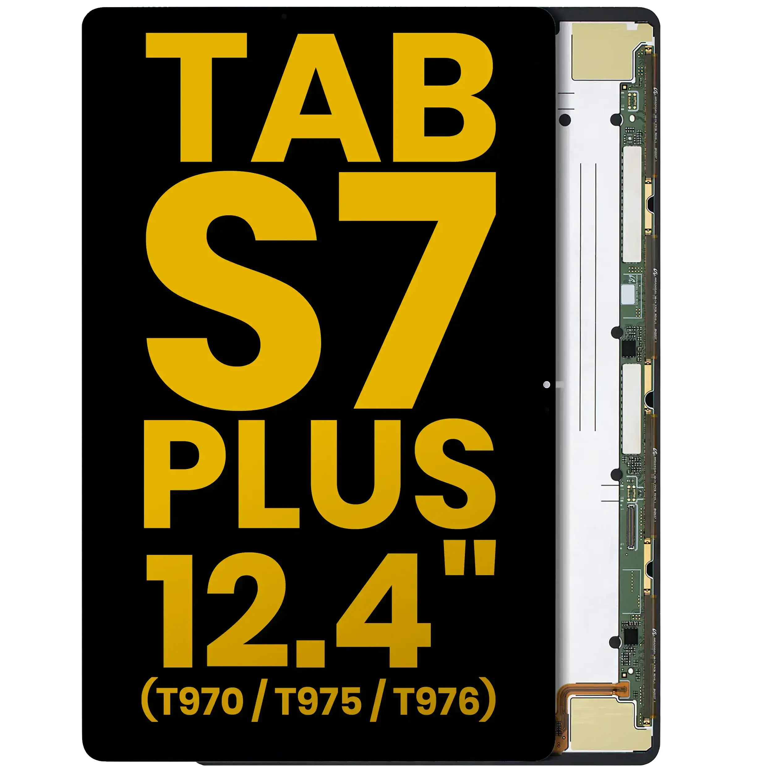 OLED Display without Frame for Samsung Galaxy Tab S7 Plus 12.4" (T970 / T975 / T976) (2020) (Refurbished) (Black)