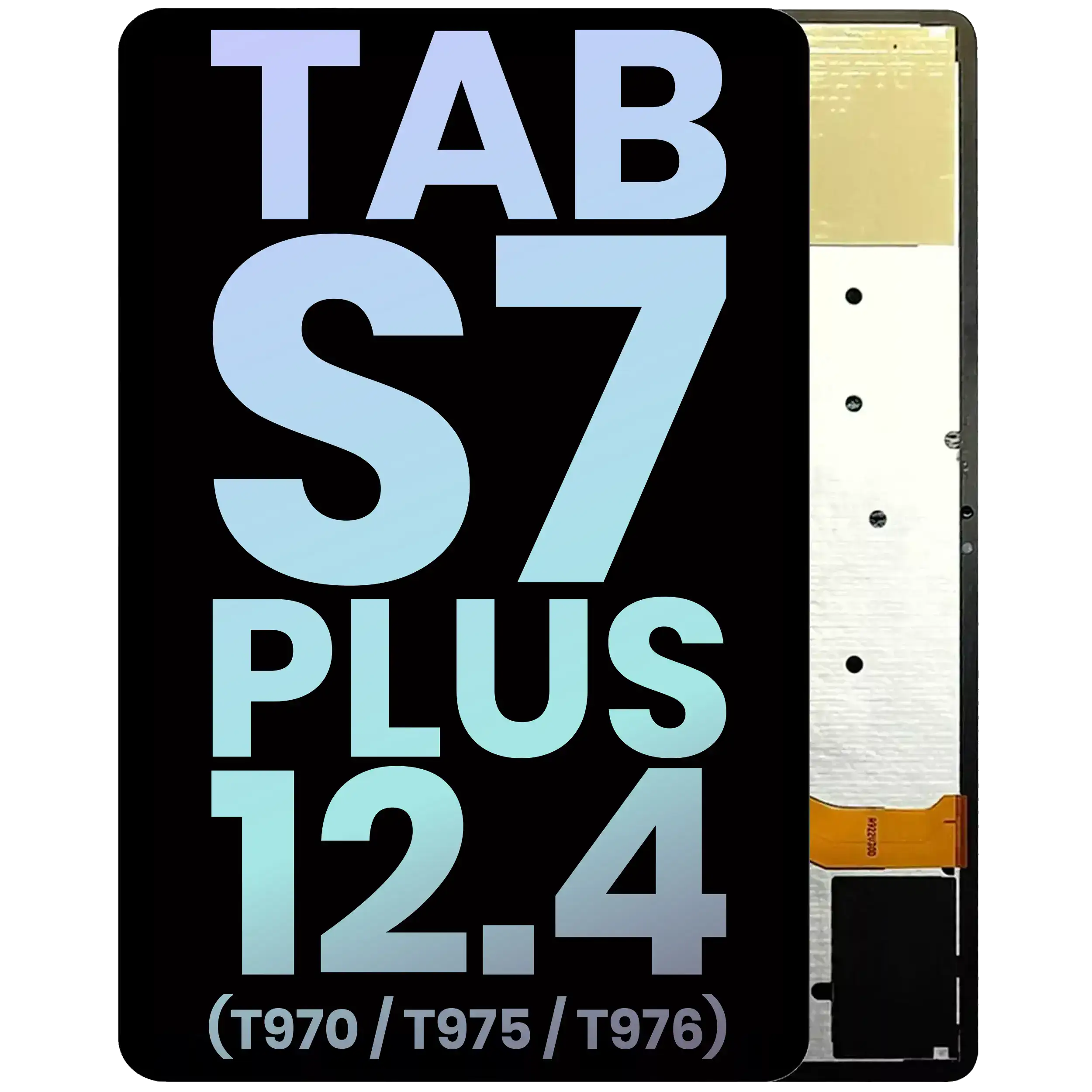 OLED Display without Frame for Samsung Galaxy Tab S7 Plus 12.4" (T970 / T975 / T976) (2020) (Service Pack) (Black)