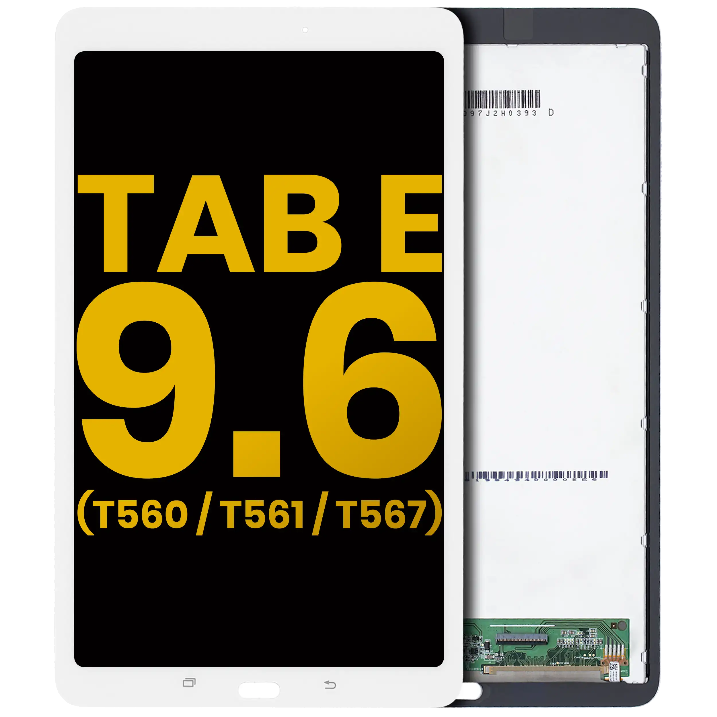 LCD-Display ohne Rahmen für Samsung Tab E 9.6" T560/T561/T567 Refurbished Weiß