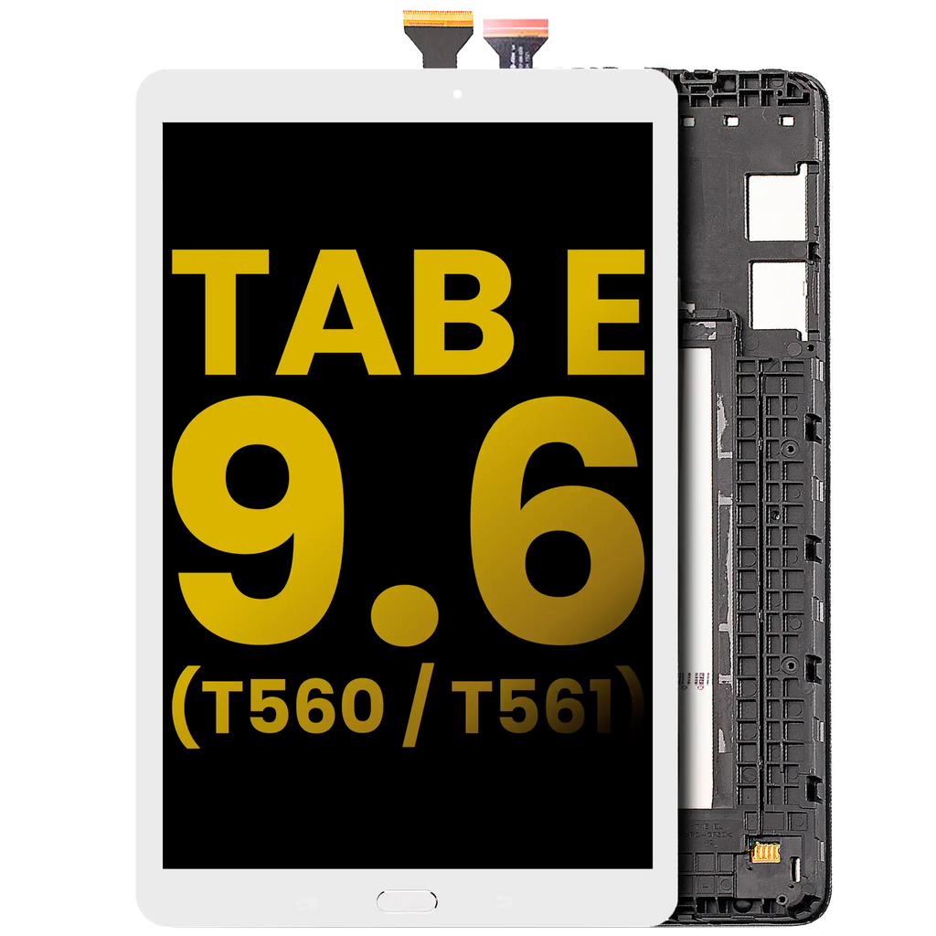 LCD-Display m.Rahmen f.Samsung Galaxy Tab E 9.6" T560/T561/T567 genüberh. Weiß