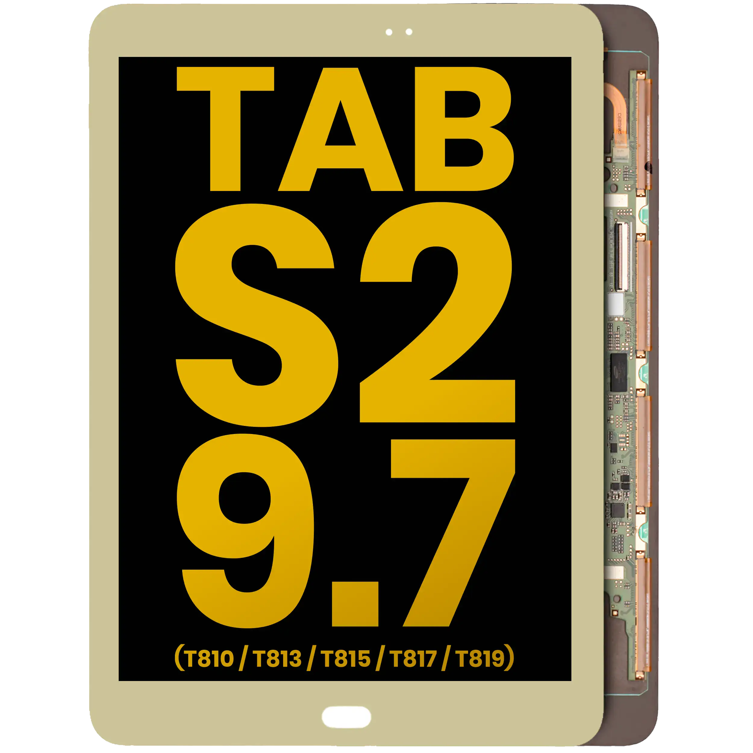 Frameless OLED Display for Samsung Galaxy Tab S2 9.7" (T810/T813/T815/T817/T819) (2015) Refurbished Gold