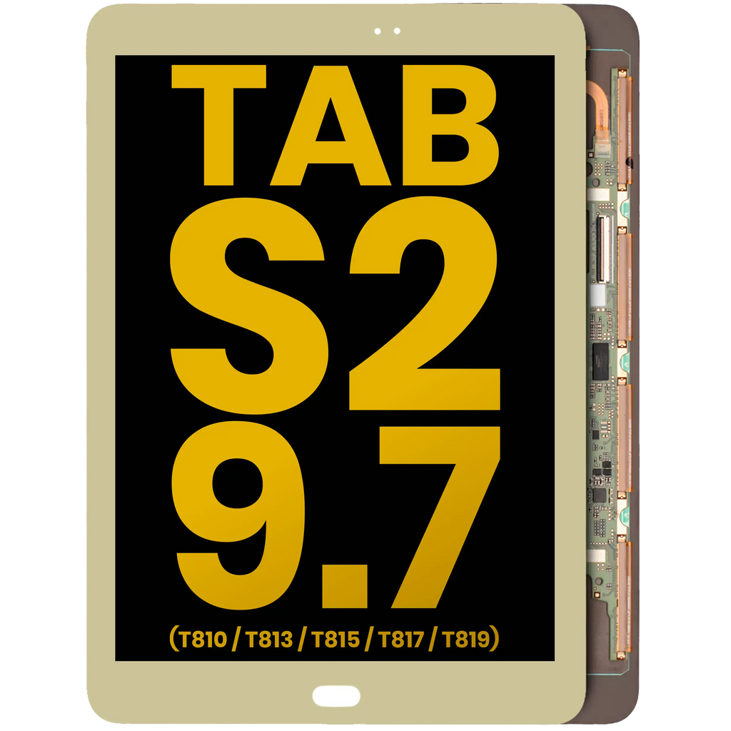 Frameless OLED Display for Samsung Galaxy Tab S2 9.7" (T810/T813/T815/T817/T819) (2015) Refurbished Gold