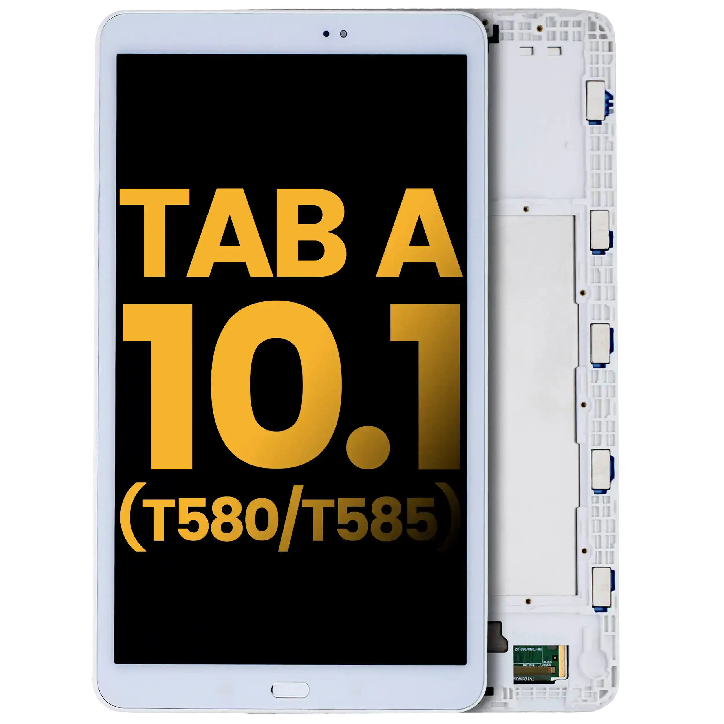 LCD Display with Frame for Samsung Tab A (10.1" / 2016) (T580 / T585) (Refurbished) (White)