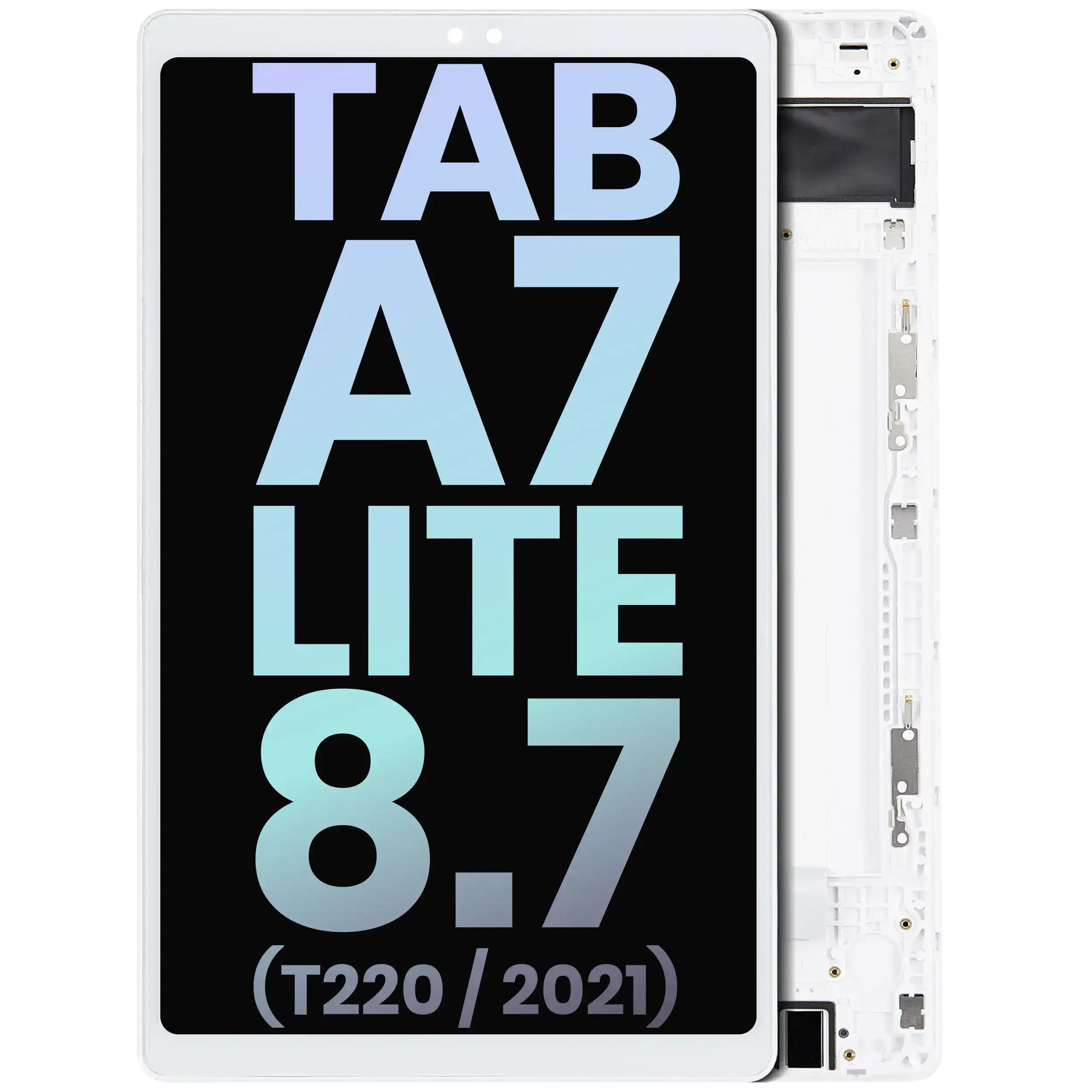 Samsung Galaxy Tab A7 Lite LCD-Display mit Rahmen Weiß Service Pack