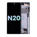 OLED-Display mit Rahmen für Samsung Galaxy Note20 (Service Pack) Mystic Gray