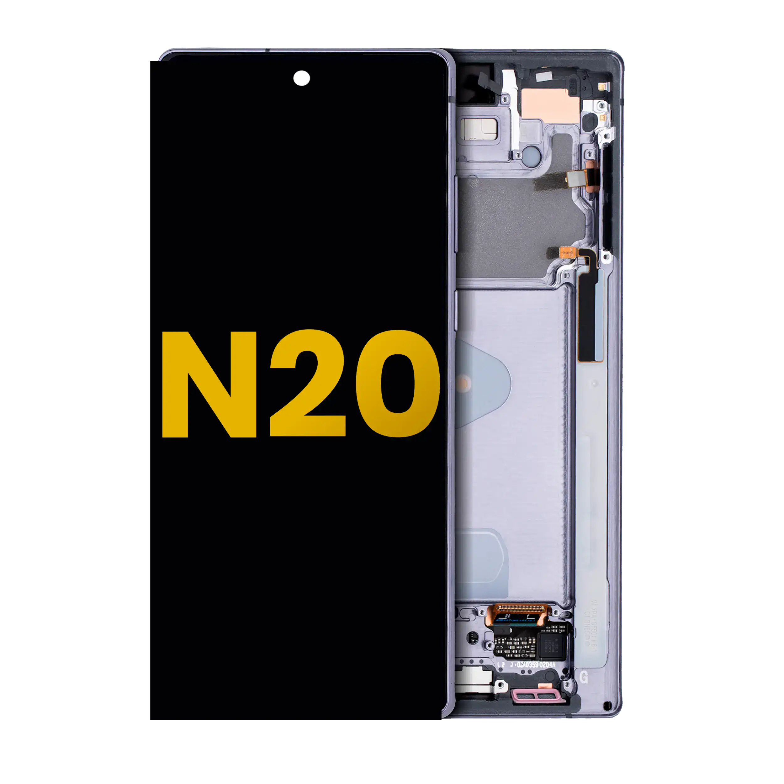 OLED-Display mit Rahmen Samsung Galaxy Note 20 5G Refurbished Mystic Gray