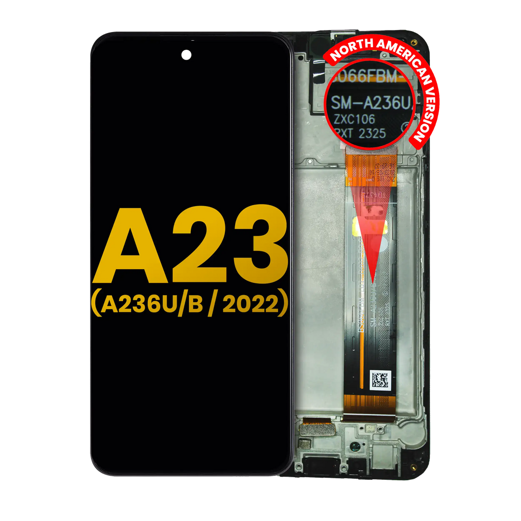 LCD Display with Frame for Samsung Galaxy A23 5G (A236U/B / 2022) (North American U/B Version) (Refurbished) (All Colors)