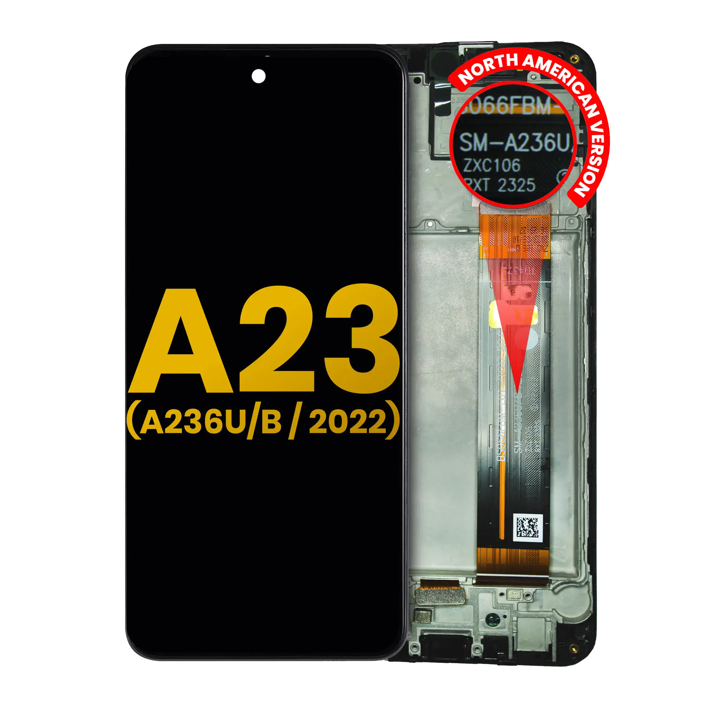 LCD-Display mit Rahmen für Samsung Galaxy A23 5G Refurbished