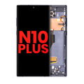 OLED-Display mit Rahmen für Samsung Galaxy Note 10 Plus / 5G (Aftermarket Plus) (Aura Black)