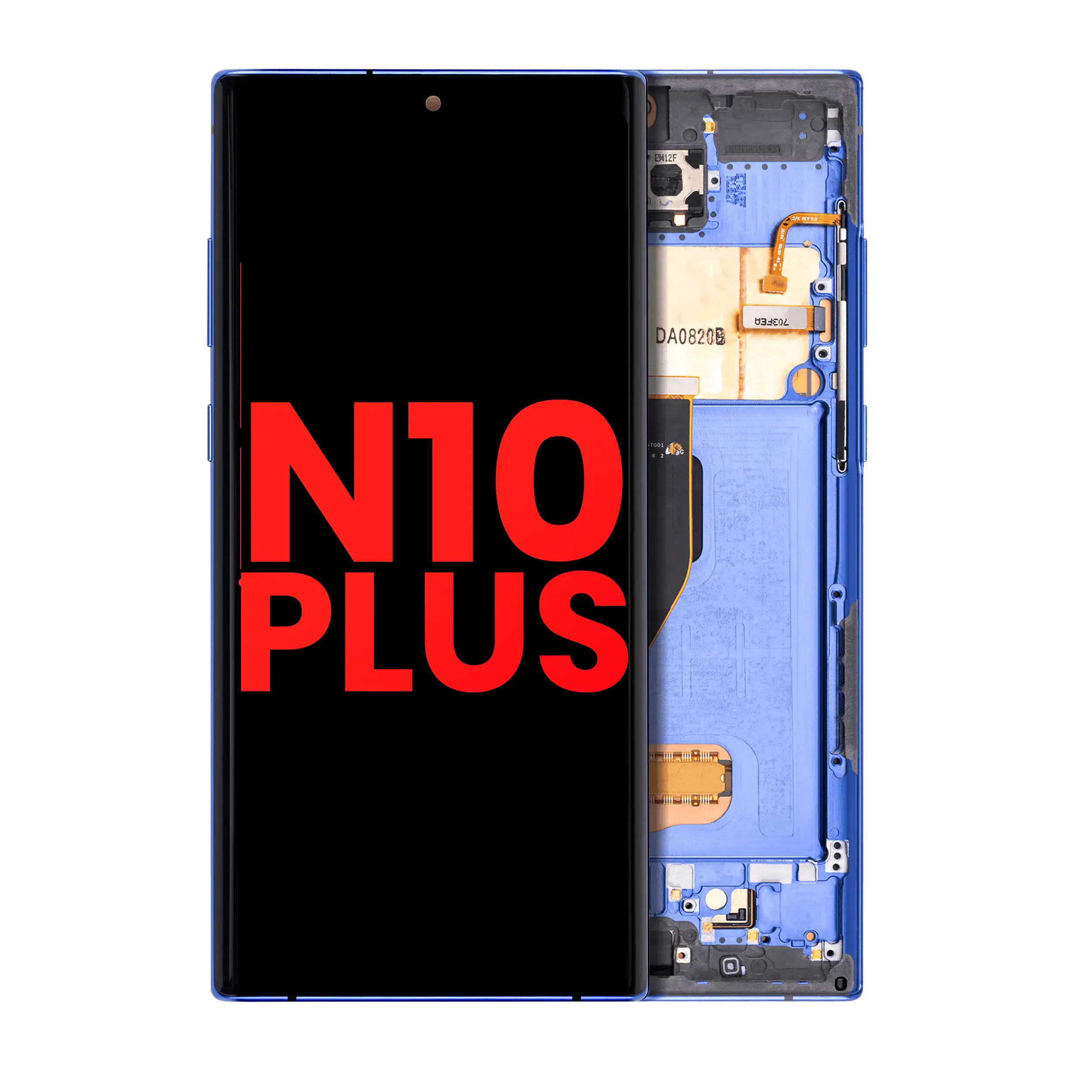 Samsung Galaxy Note10+ 5G OLED-Display mit Rahmen (Aftermarket Plus) Blau