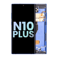 OLED-Display mit Rahmen für Samsung Note 10 Plus/5G Service Pack Aura Blue