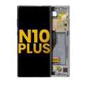 OLED Display with Frame for Samsung Galaxy Note 10 Plus / 5G (Refurbished) (Aura Glow / Silver)