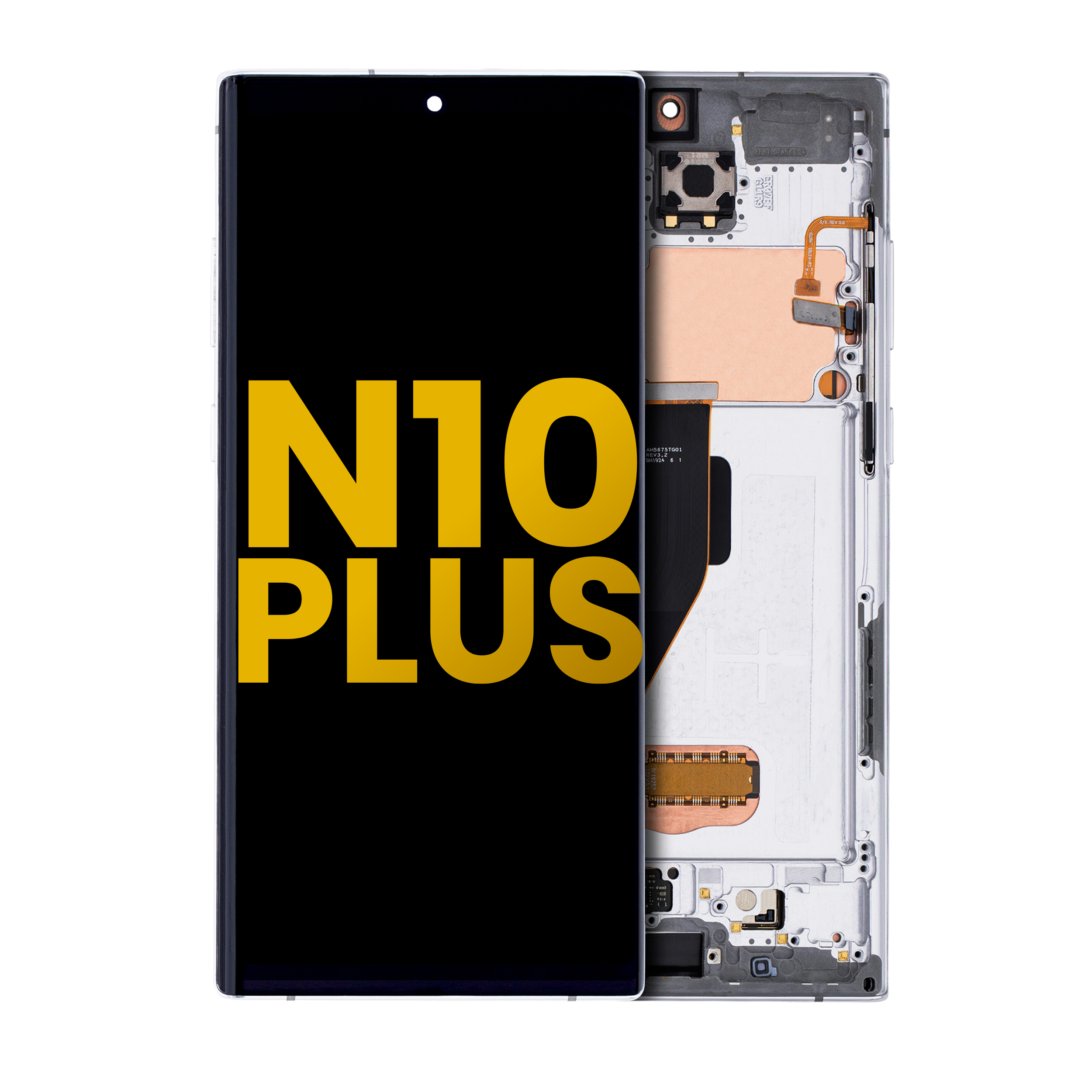 OLED-Display mit Rahmen für Samsung Note10+ 5G Refurbished Aura White