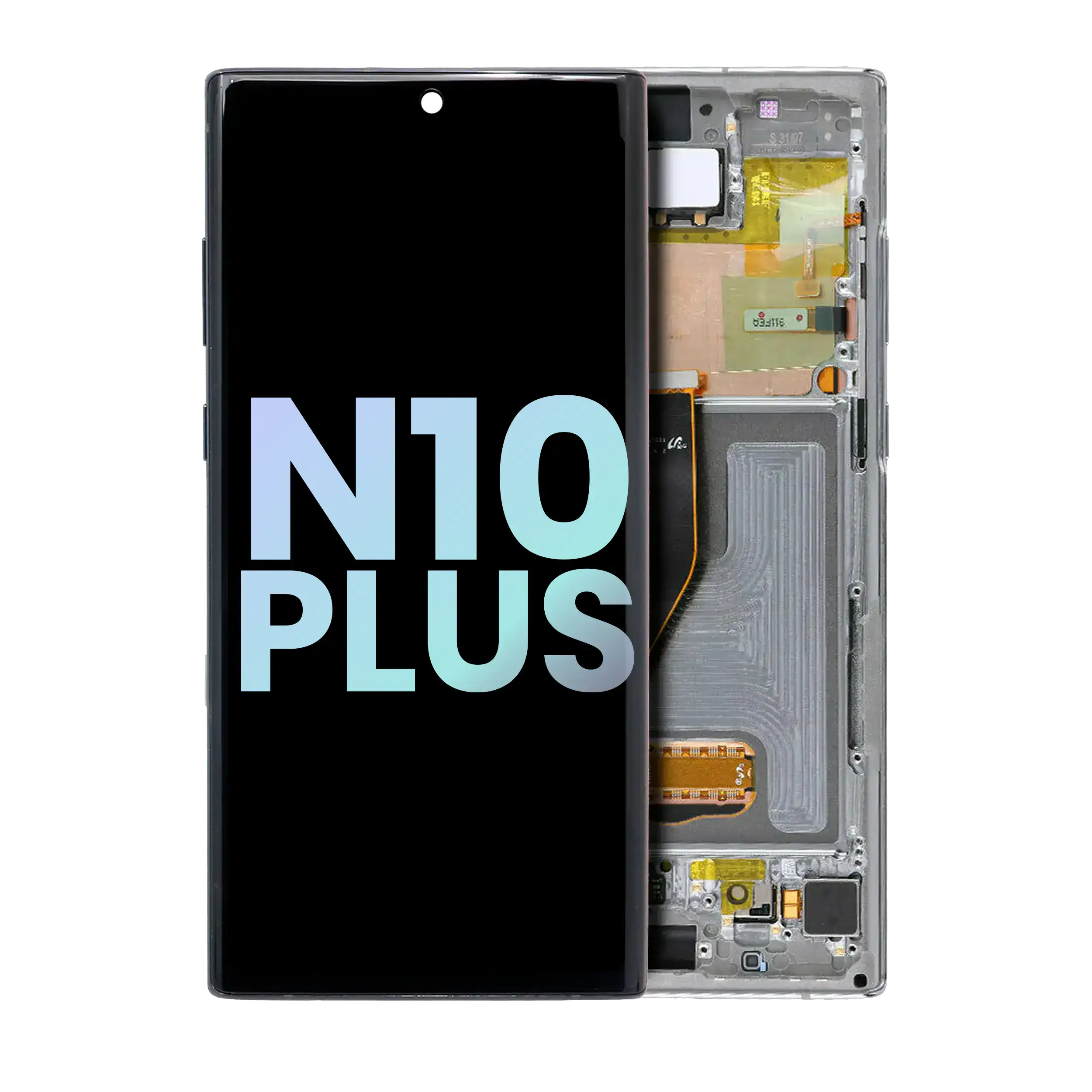 OLED-Display m. Rahmen Samsung Galaxy Note10+/5G Service Pack Aura Glow/Silver