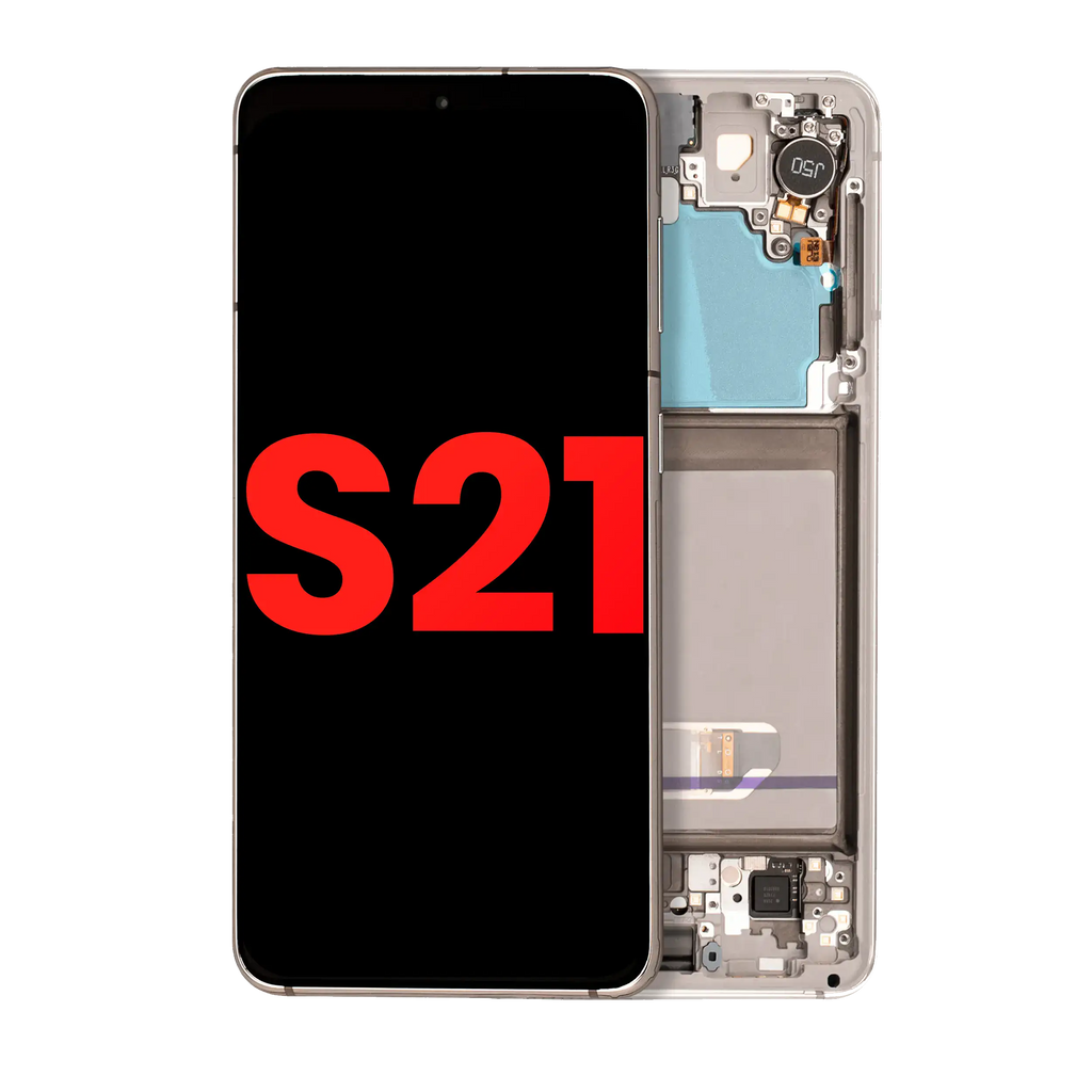OLED Display with Frame for Samsung Galaxy S21 5G (Aftermarket Plus) (Phantom White)