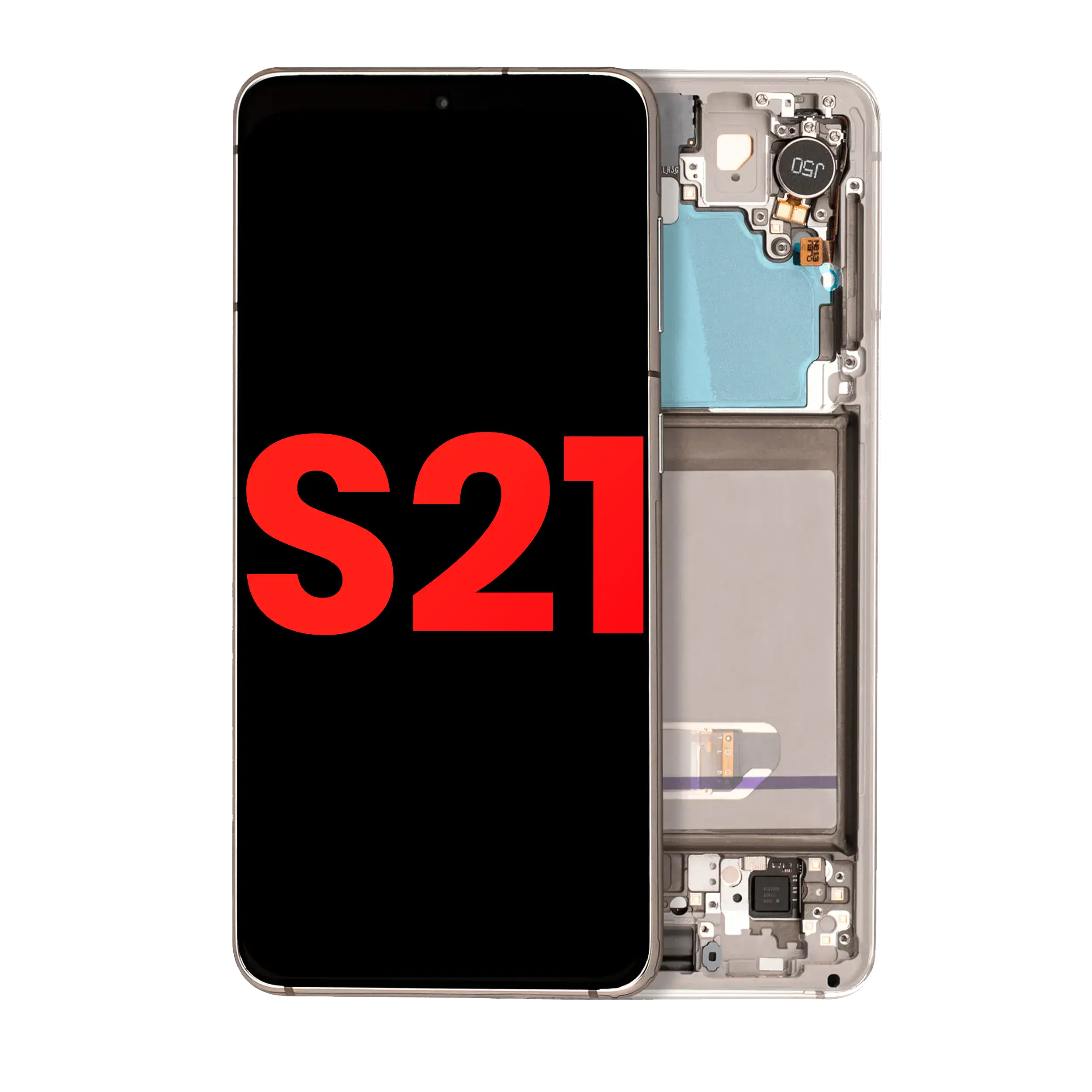 OLED Display with Frame for Samsung Galaxy S21 5G (Aftermarket Plus) (Phantom White)