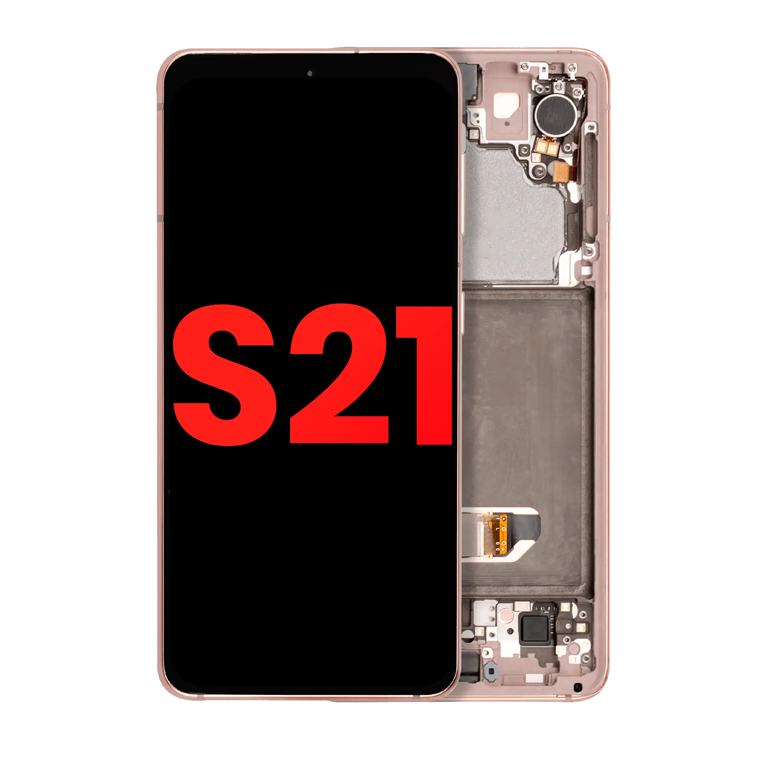 OLED-Display mit Rahmen für Samsung Galaxy S21 Phantom Pink (Aftermarket Plus)