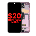 OLED-Display mit Rahmen Samsung Galaxy S20 Rosa Aftermarket Plus