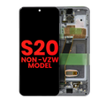 OLED-Display mit Rahmen für Samsung Galaxy S20 5G (Non-Verizon 5G UW Frame) (Aftermarket Plus) (Cosmic Gray)