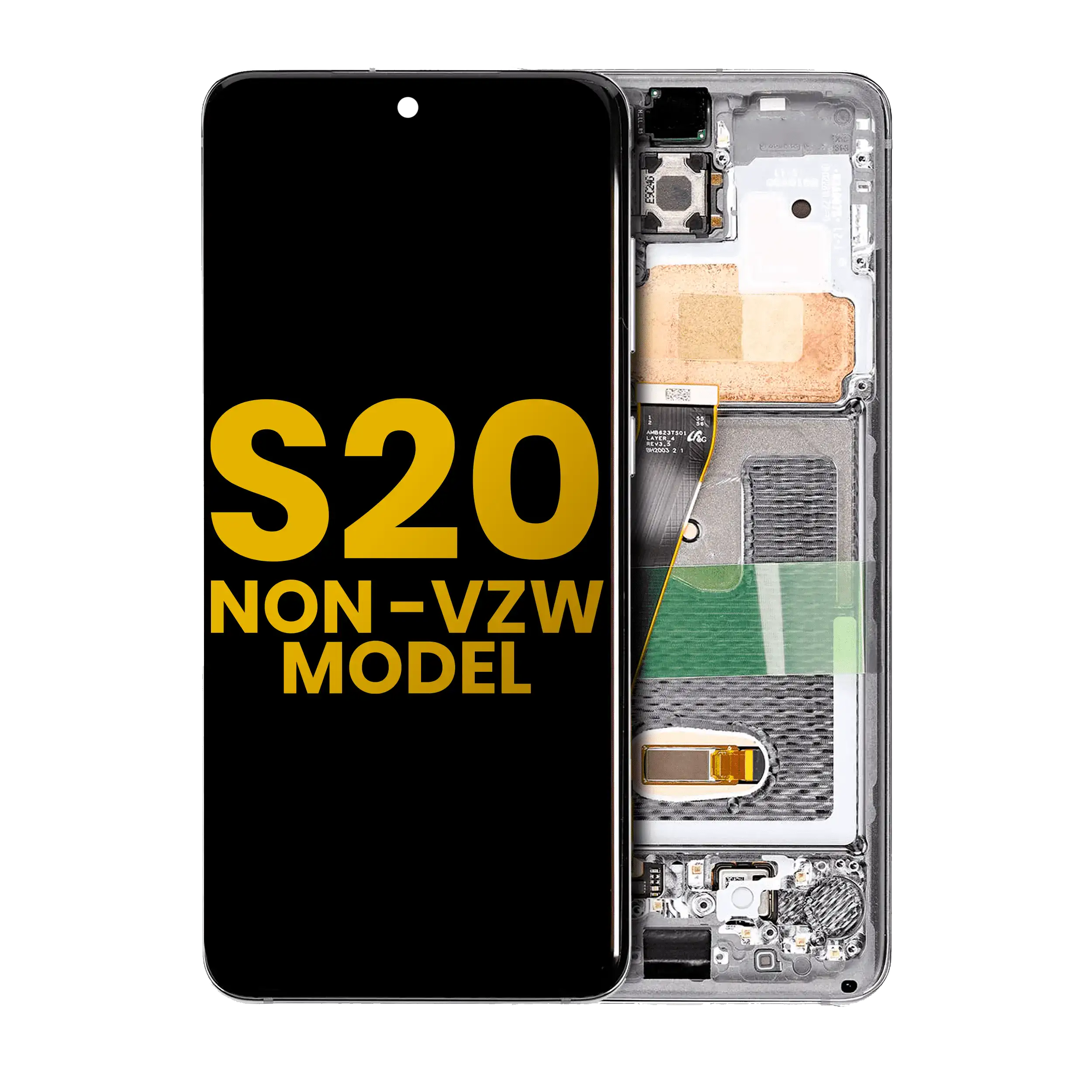 OLED-Display mit Rahmen Samsung Galaxy S20 5G Refurbished Cosmic Black