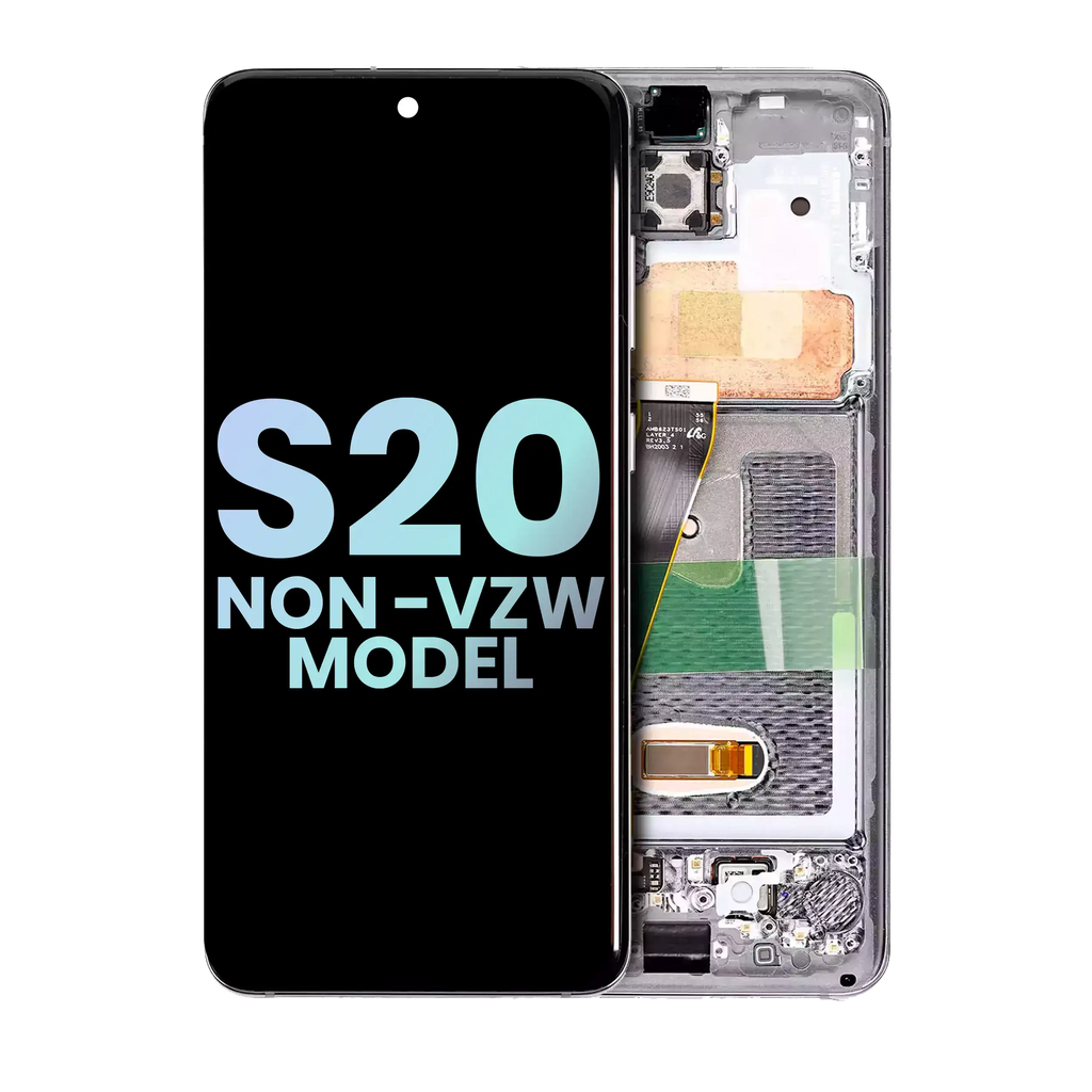 OLED-Display mit Rahmen Samsung Galaxy S20 5G Service Pack Cloud White
