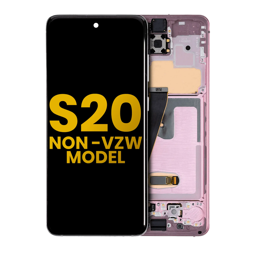 OLED-Display mit Rahmen für Samsung Galaxy S20 - Cloud Pink (Refurbished)